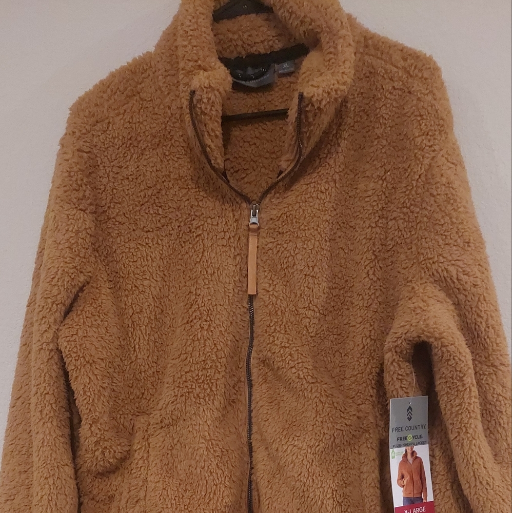 Womens Free country xl camel sherpa  jacket